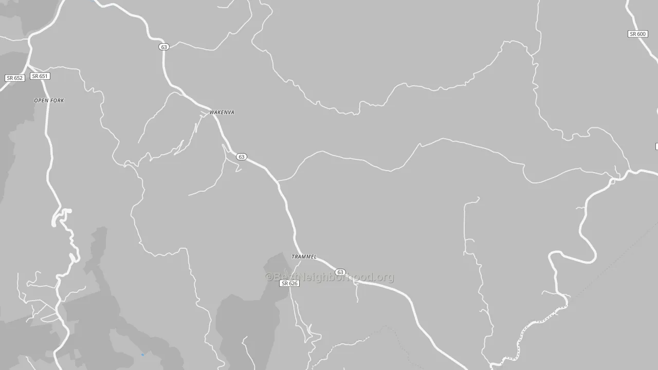 Transit Grade map of Wakenva, VA
