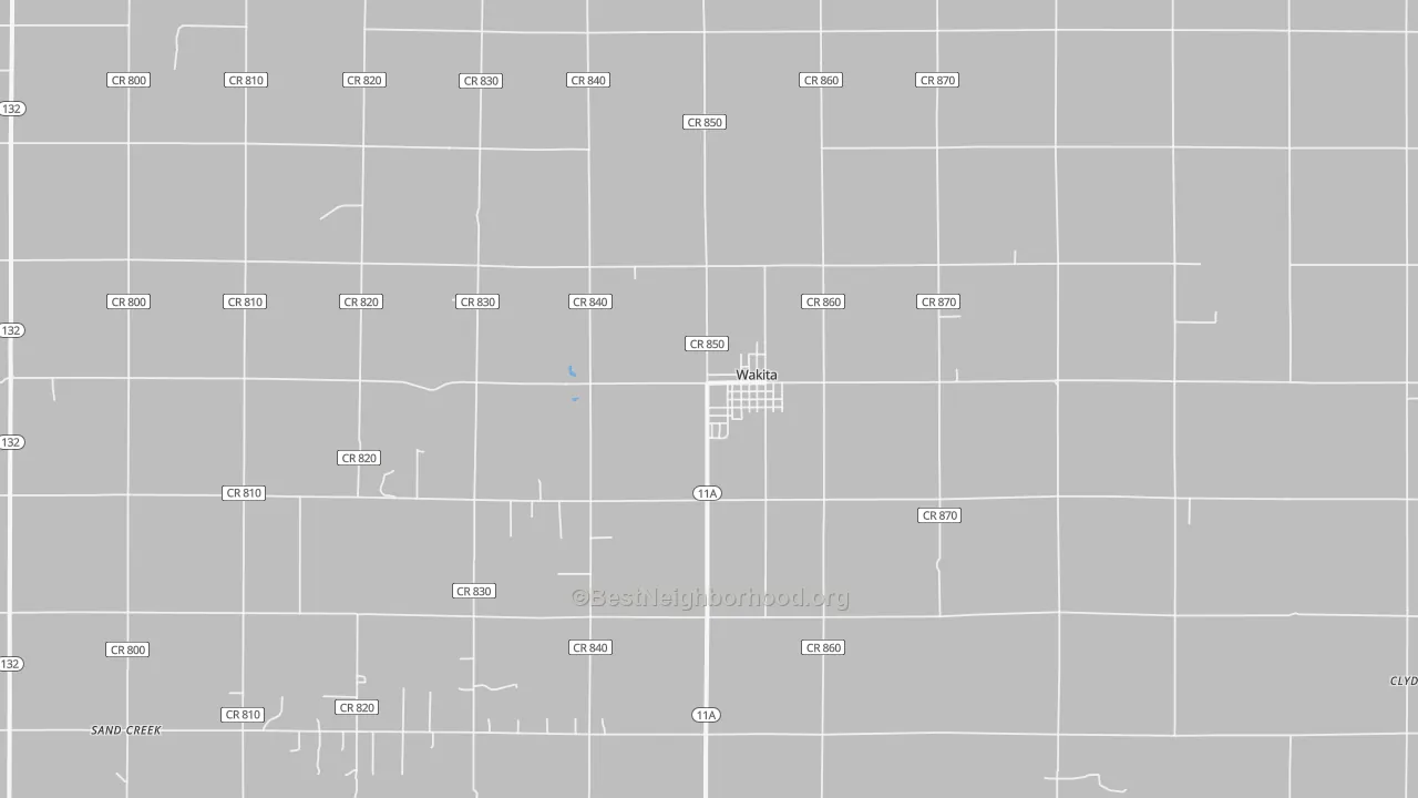 Transit Grade map of Wakita, OK
