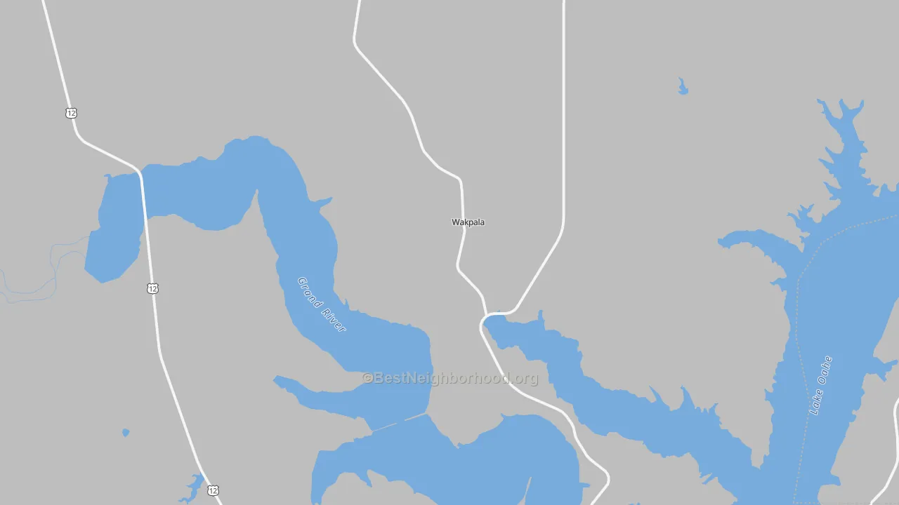 Transit Grade map of Wakpala, SD