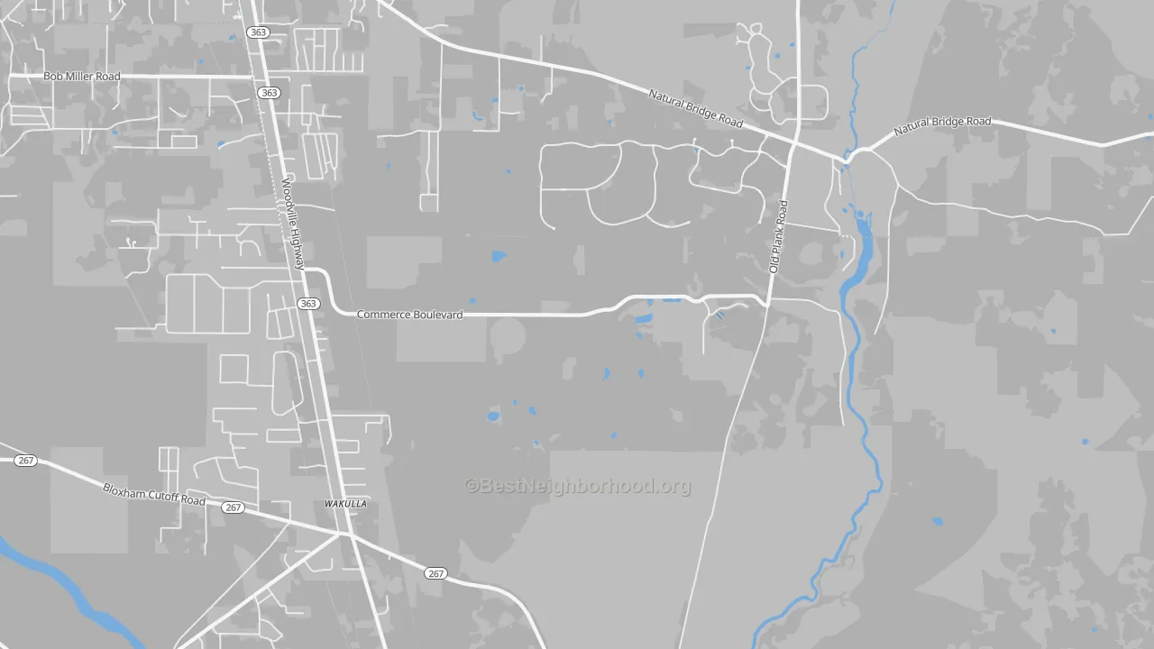 Transit Grade map of Wakulla, FL