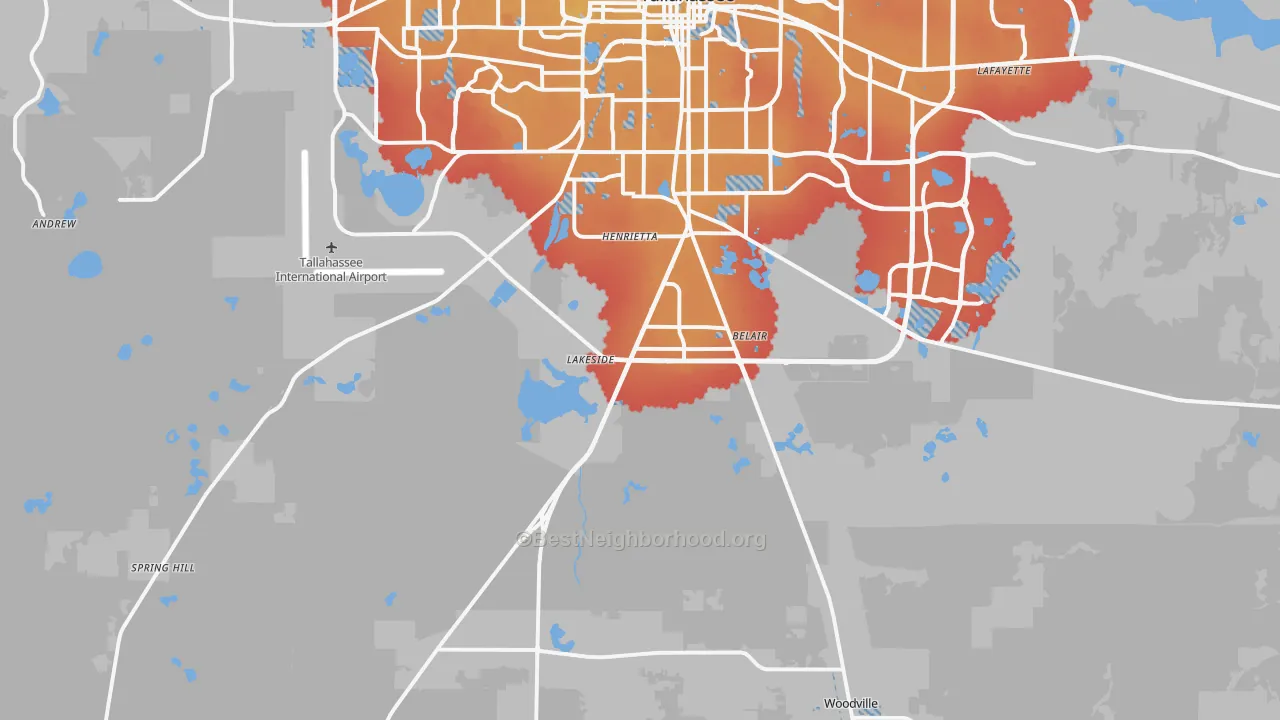 Transit Grade map of Wakulla Springs, FL