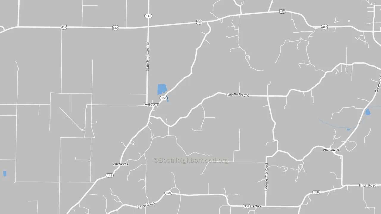 Transit Grade map of Walcott, AR