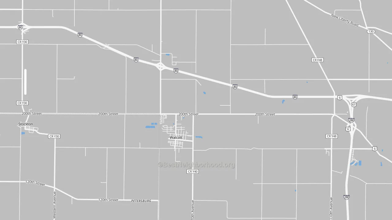 Transit Grade map of Walcott, IA