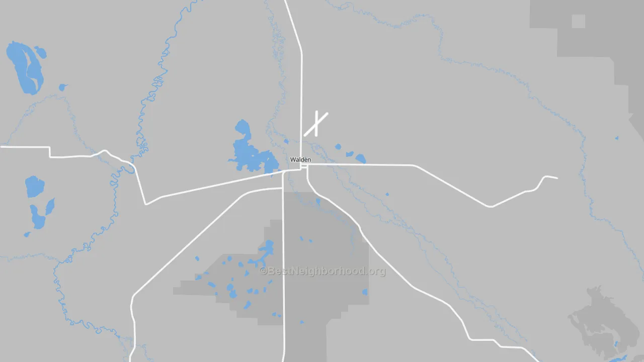 Transit Grade map of Walden, CO