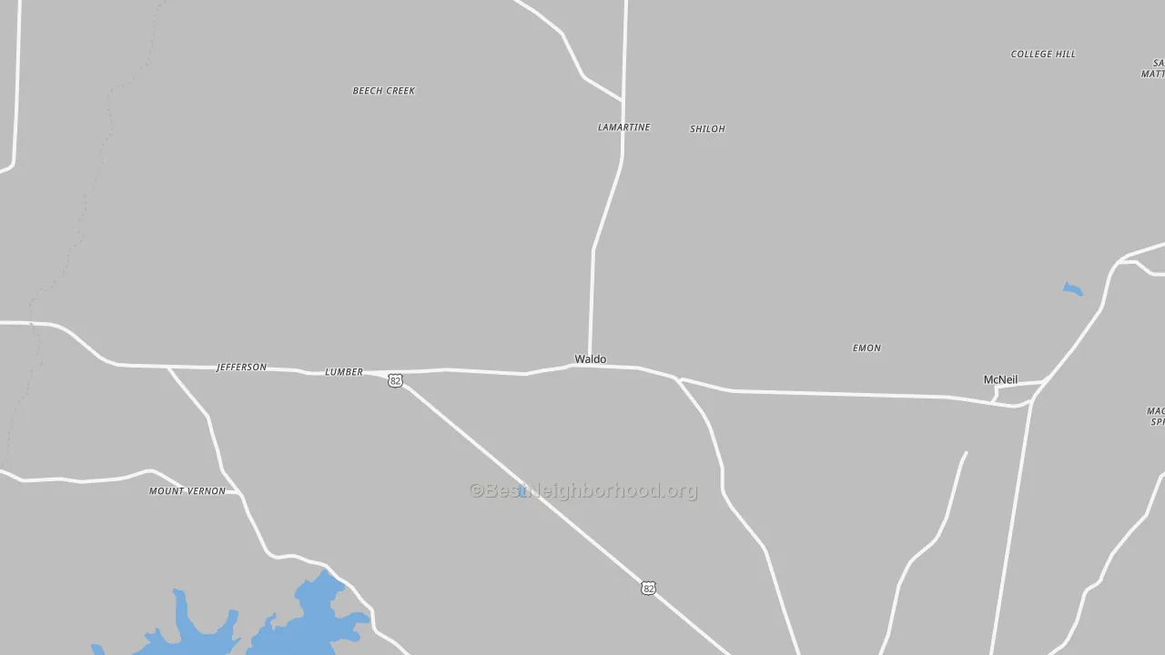 Transit Grade map of Waldo, AR