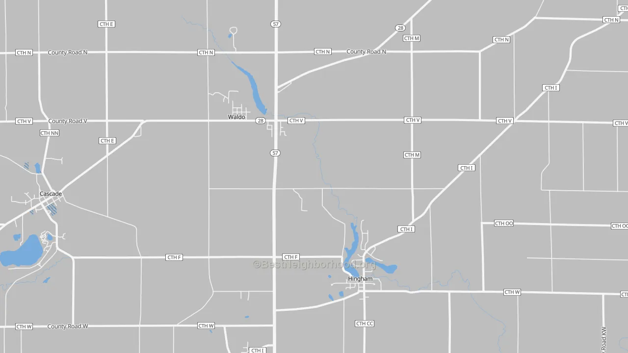 Transit Grade map of Waldo, WI