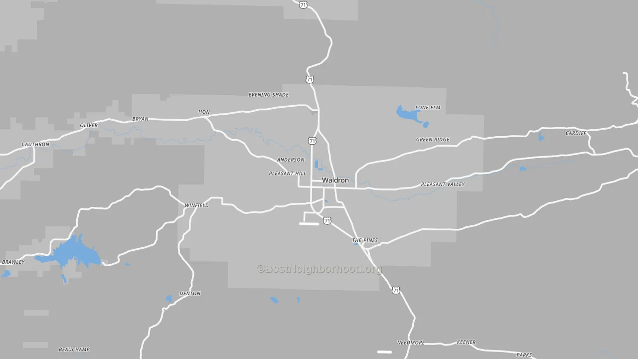 Transit Grade map of Waldron, AR