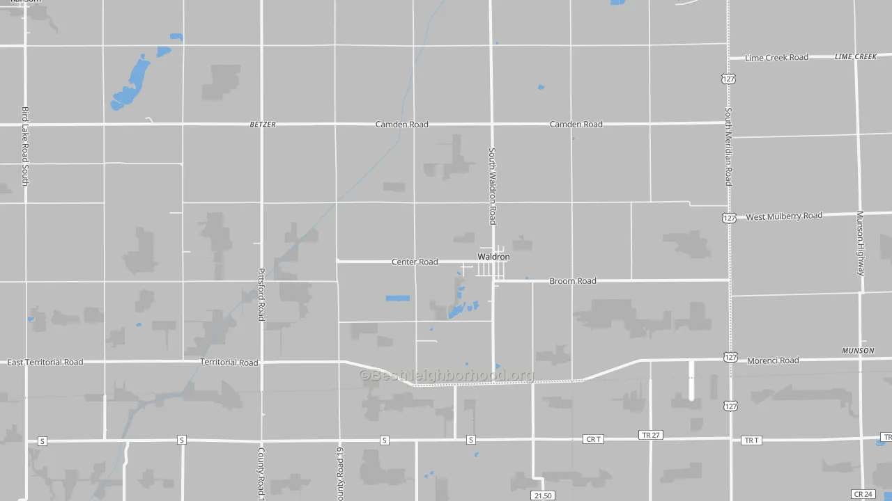 Transit Grade map of Waldron, MI