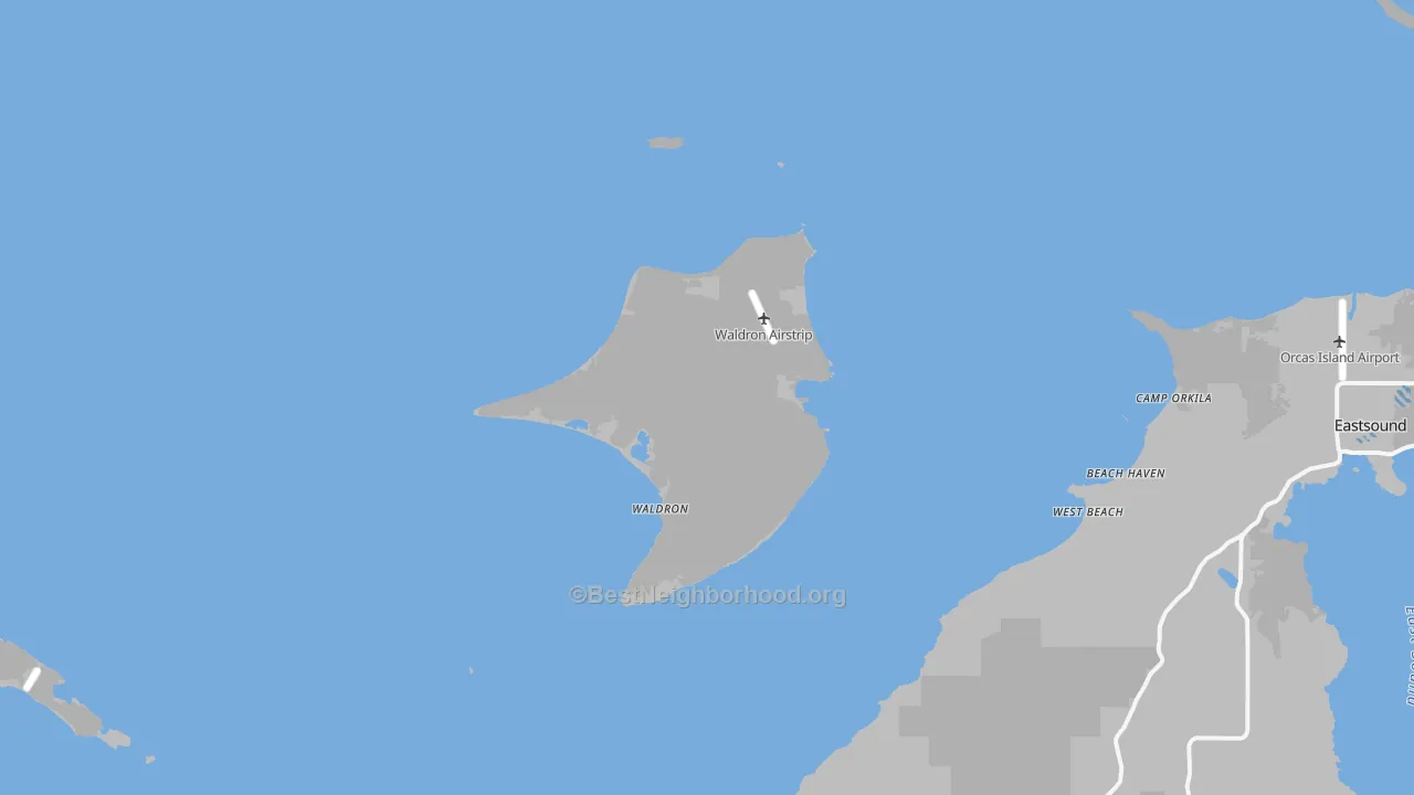Transit Grade map of Waldron, WA