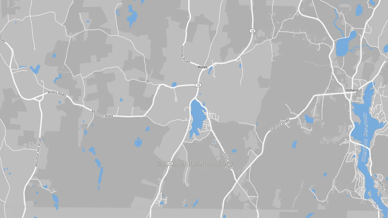 Transit Grade map of Wales, MA
