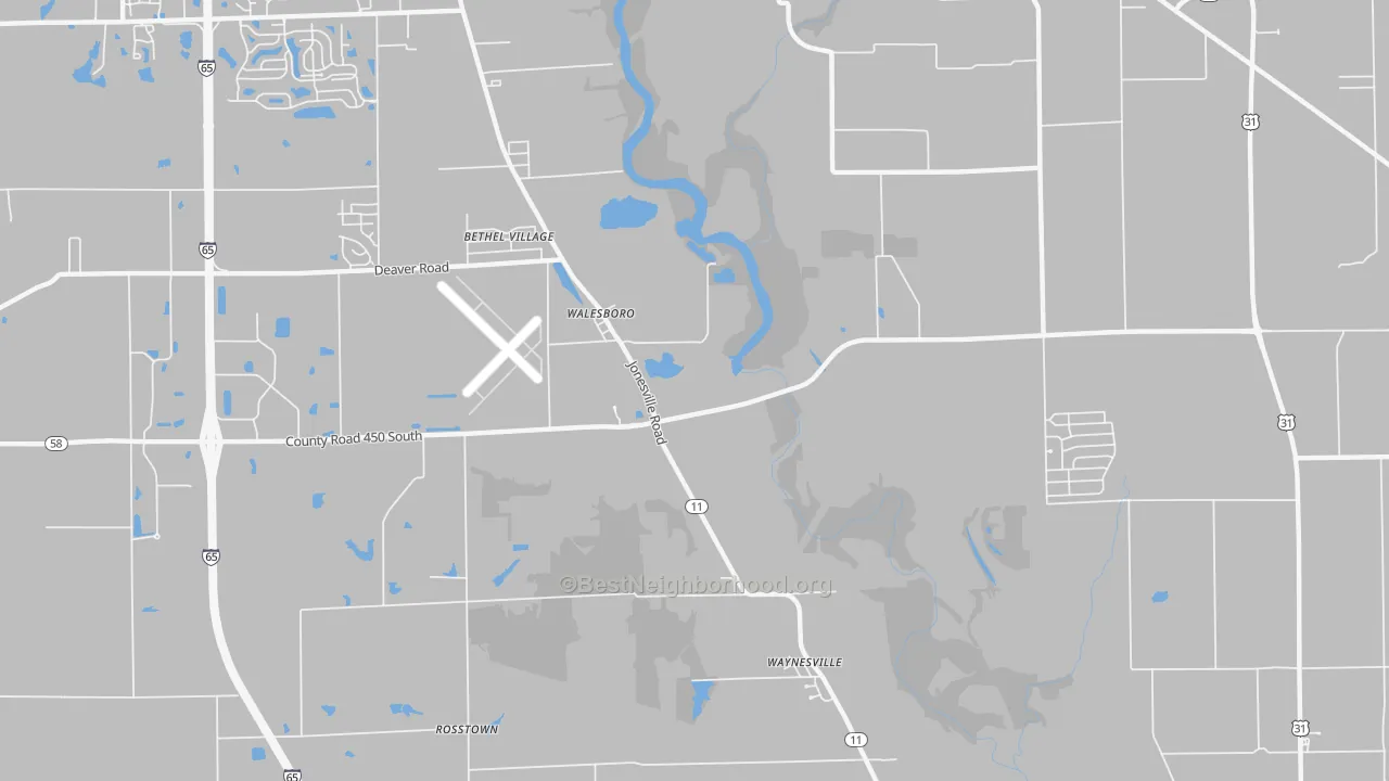 Transit Grade map of Walesboro, IN