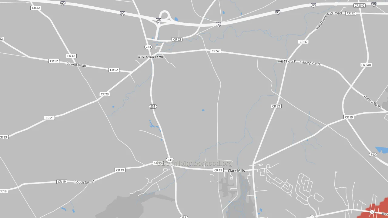 Transit Grade map of Walesville, NY