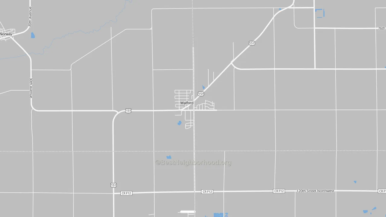Transit Grade map of Walford, IA