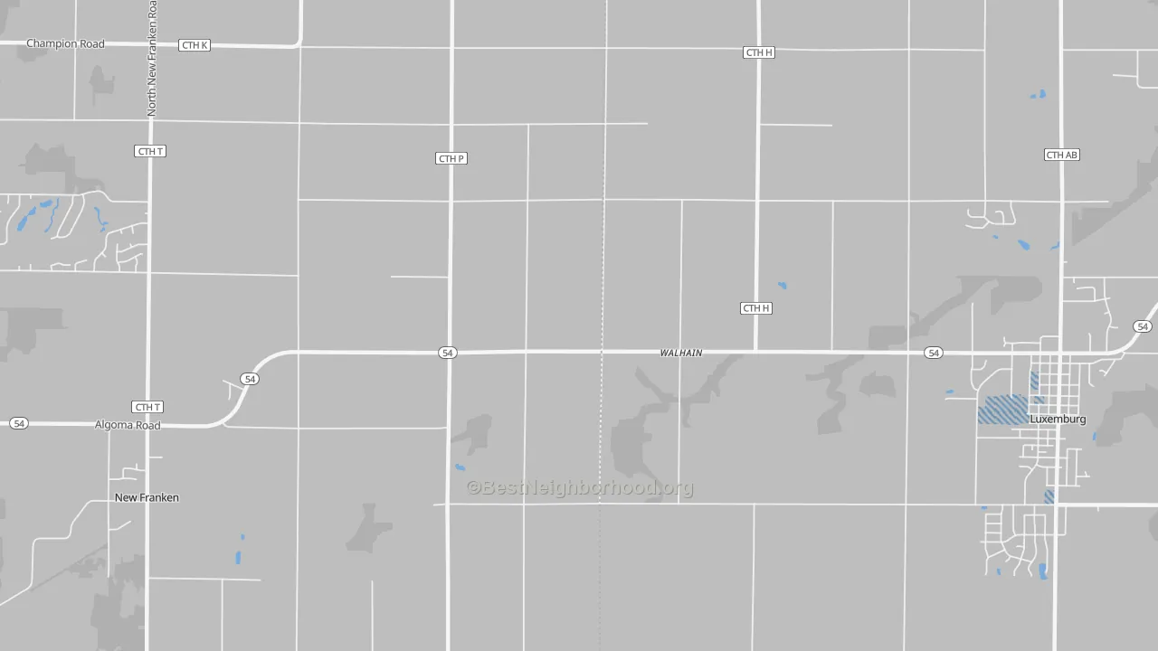 Transit Grade map of Walhain, WI
