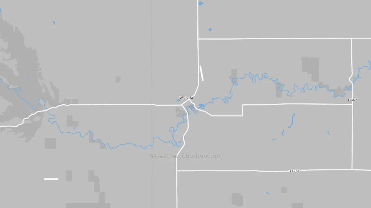 Transit Grade map of Walhalla, ND