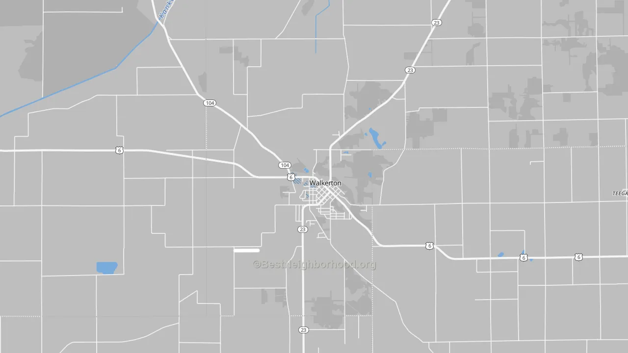 Transit Grade map of Walkerton, IN