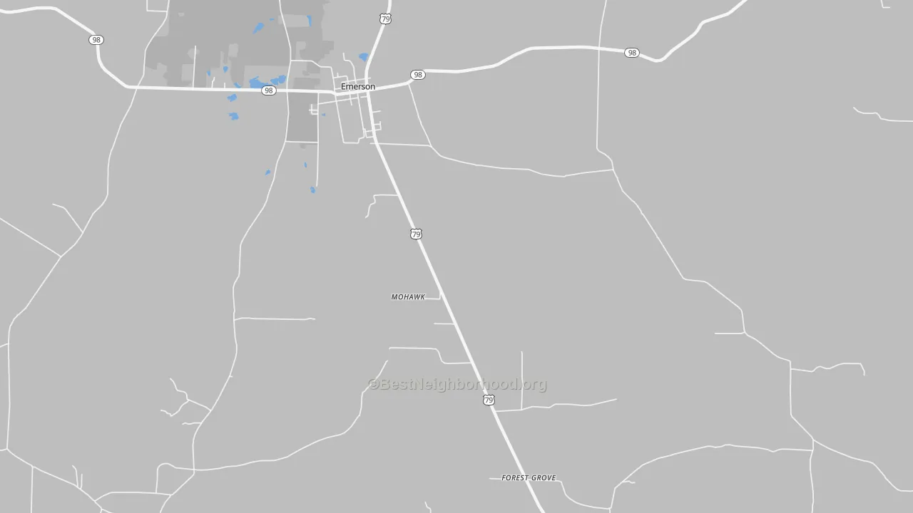 Transit Grade map of Walkerville, AR