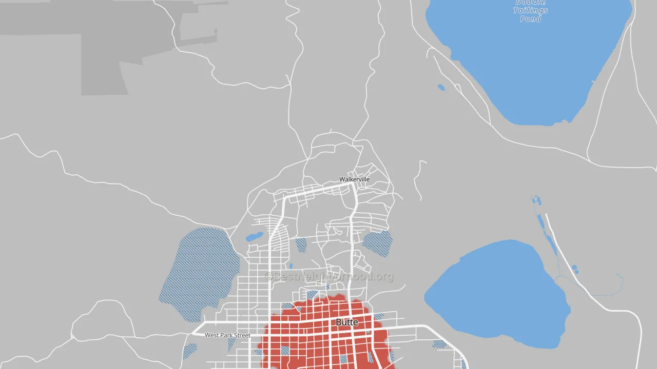 Transit Grade map of Walkerville, MT