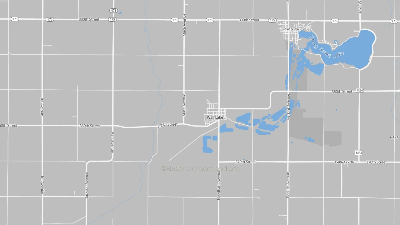 Transit Grade map of Wall Lake, IA
