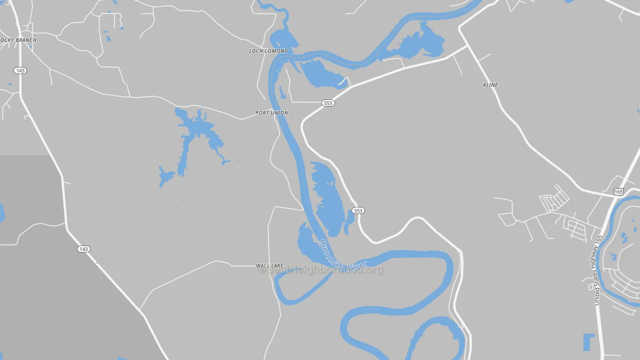 Transit Grade map of Wall Lake, LA