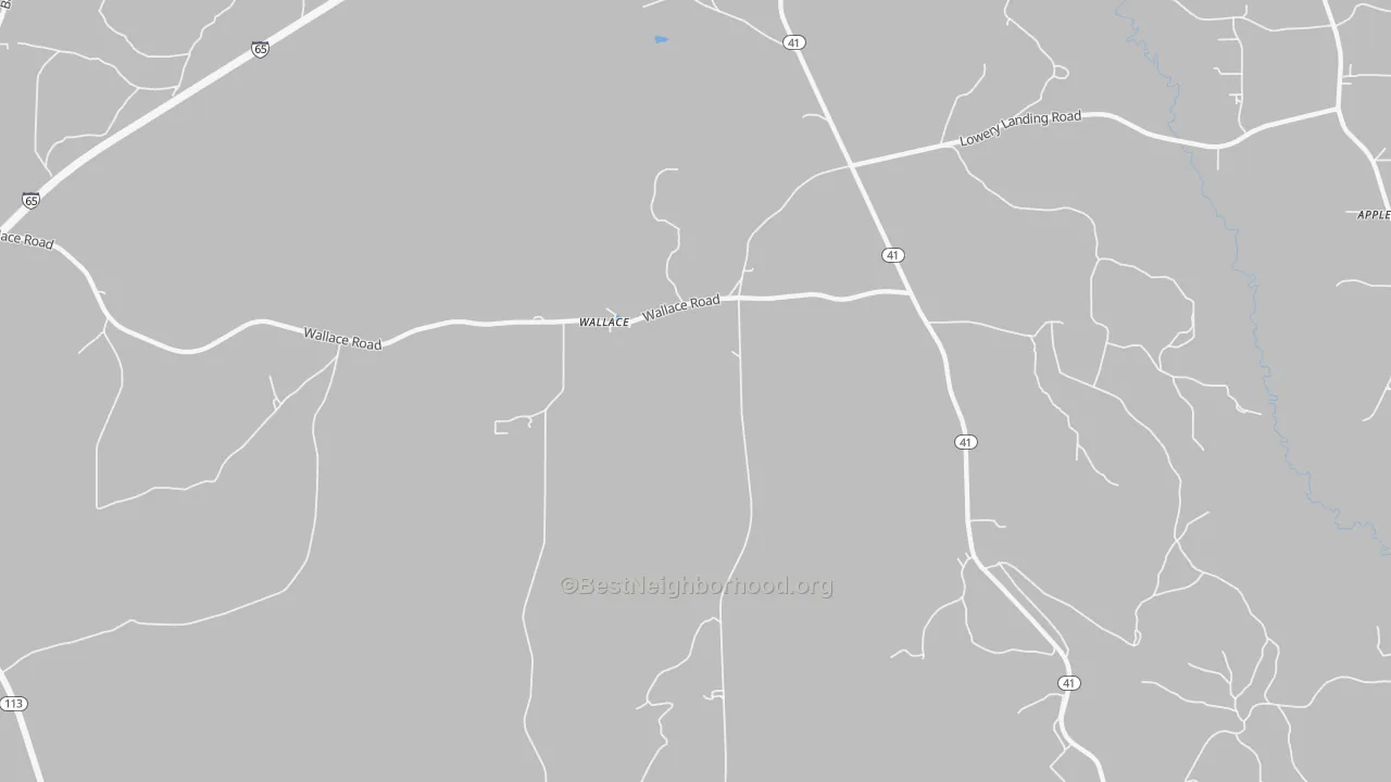 Transit Grade map of Wallace, AL
