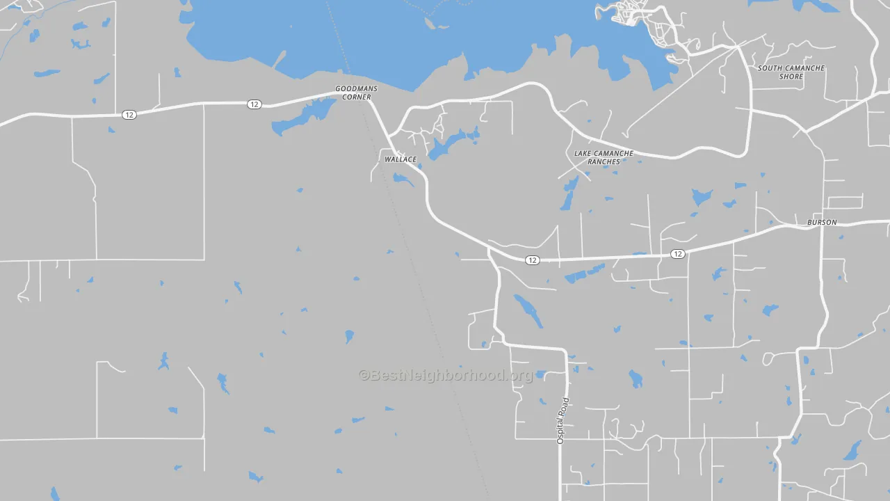 Transit Grade map of Wallace, CA