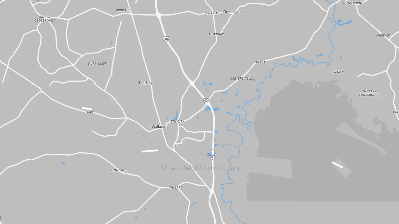 Transit Grade map of Wallace, NC