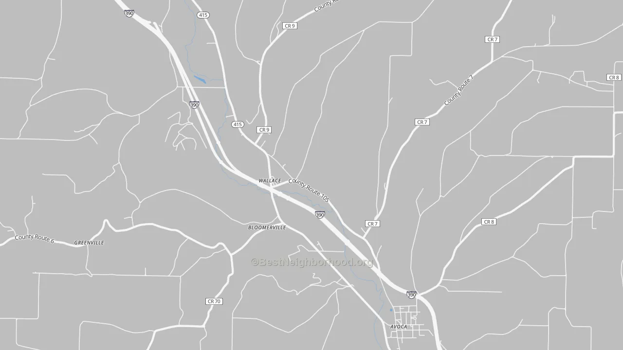 Transit Grade map of Wallace, NY