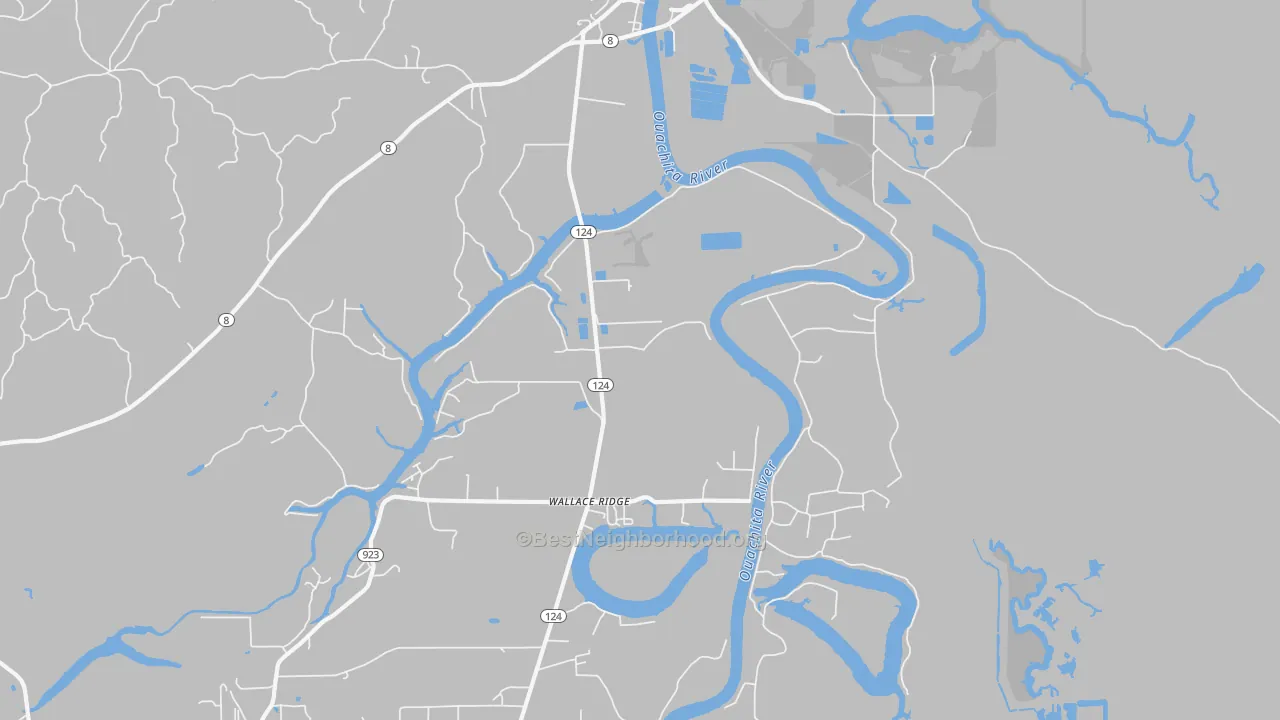 Transit Grade map of Wallace Ridge, LA