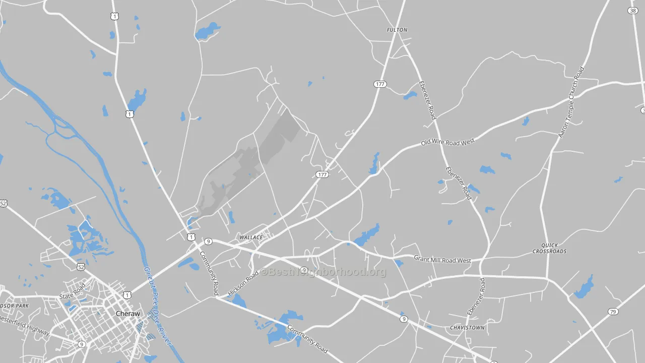 Transit Grade map of Wallace, SC