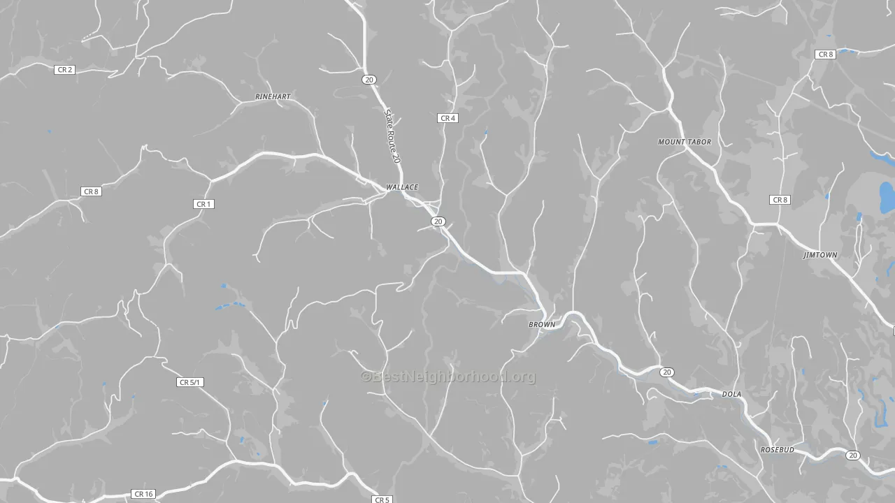 Transit Grade map of Wallace, WV