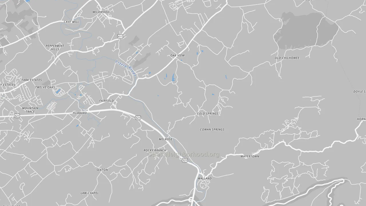 Transit Grade map of Walland, TN