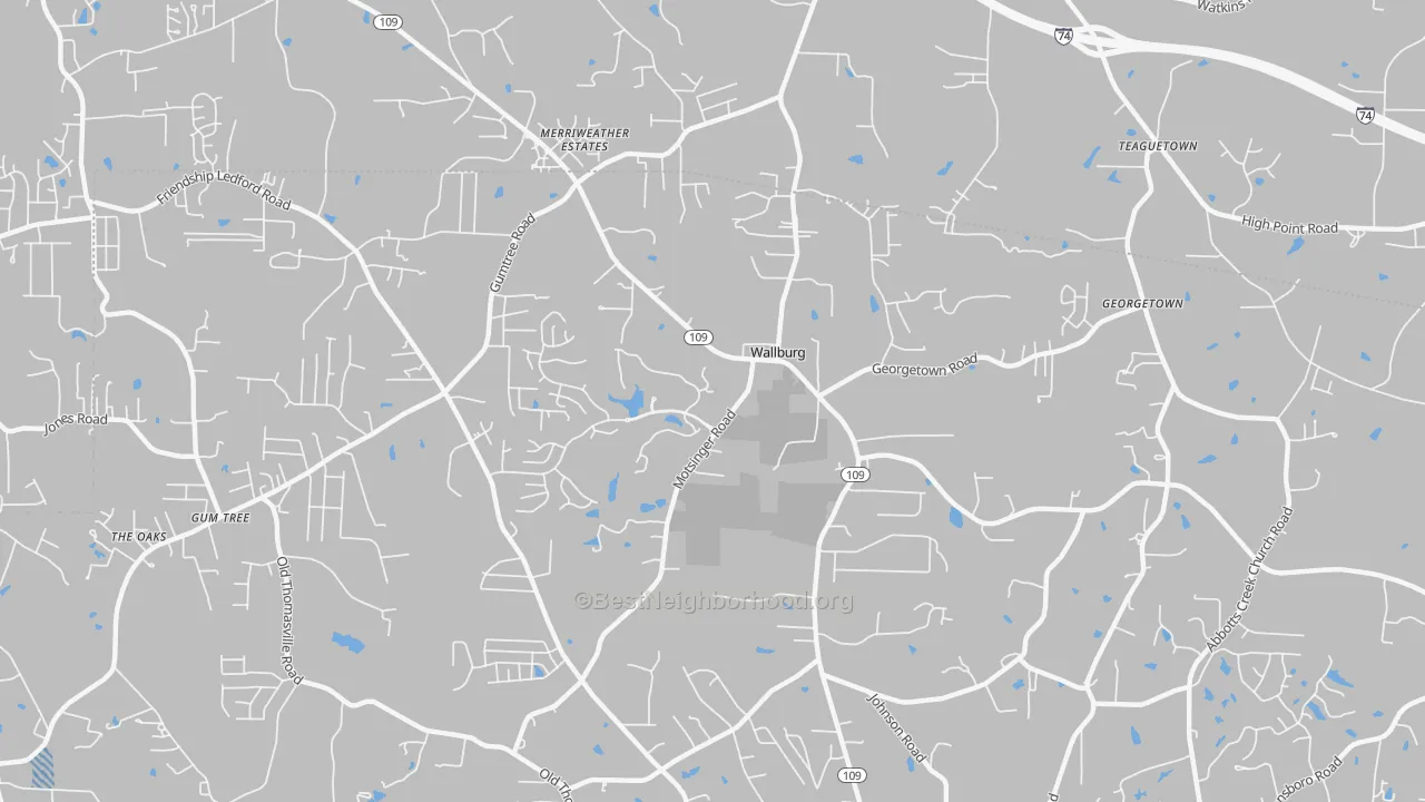 Transit Grade map of Wallburg, NC