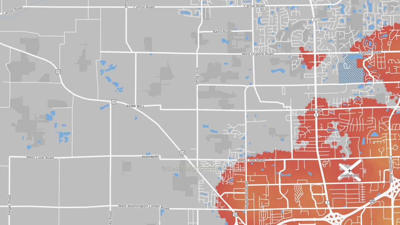 Transit Grade map of Wallen, IN