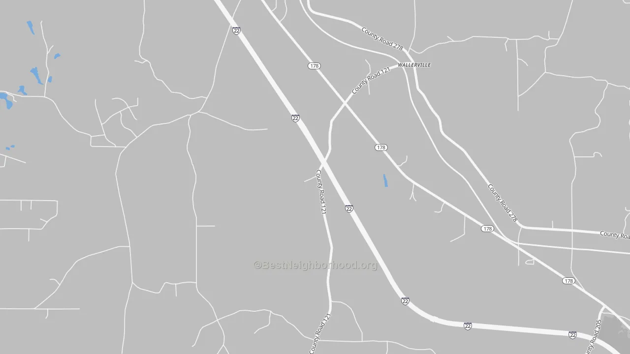 Transit Grade map of Wallerville, MS