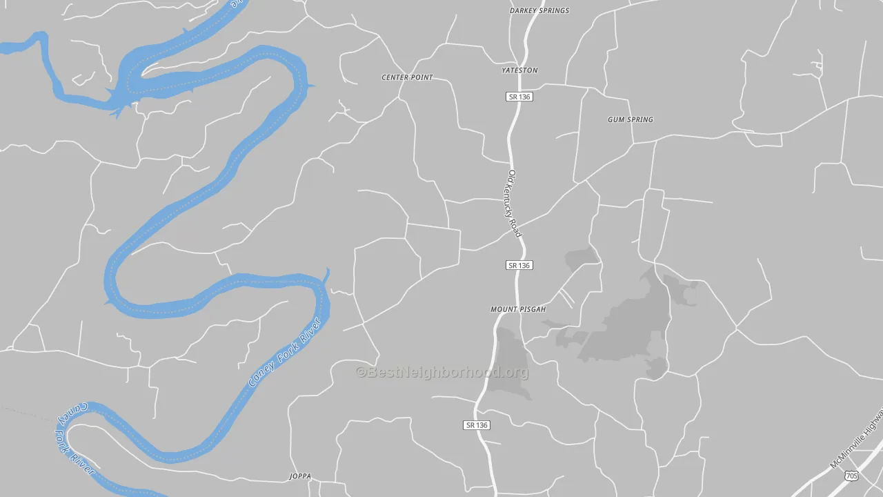 Transit Grade map of Walling, TN