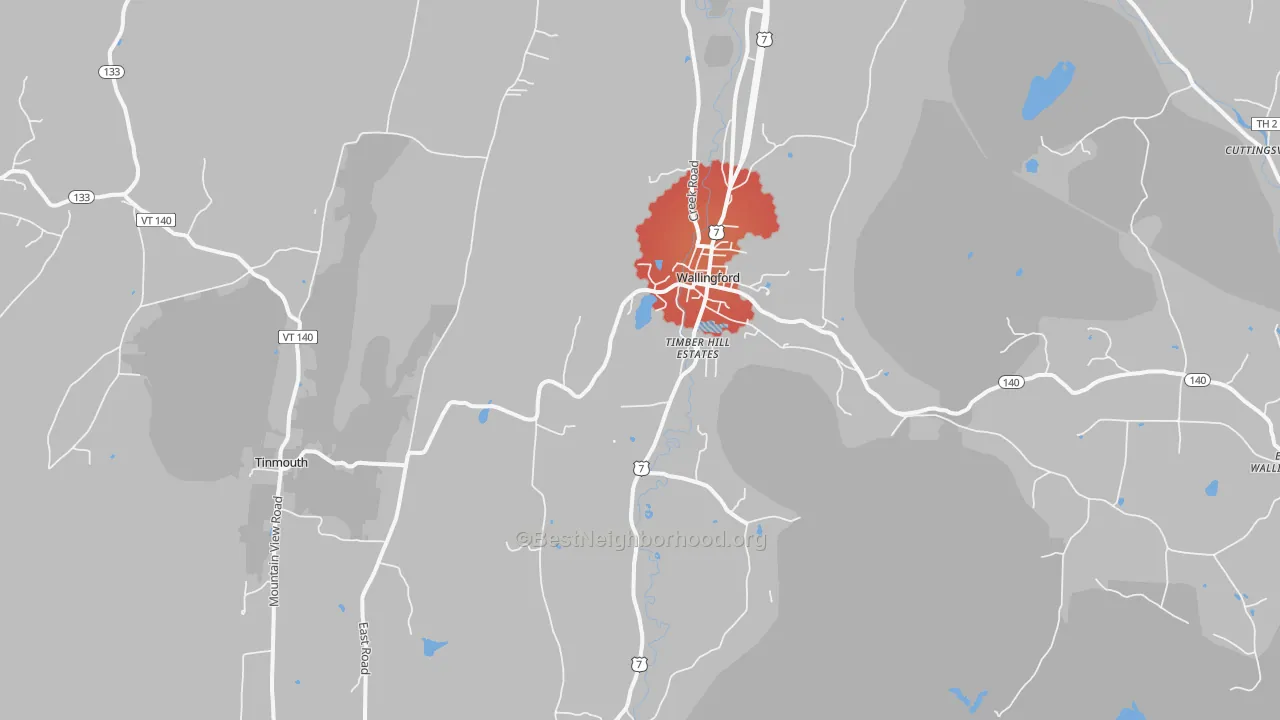 Transit Grade map of Wallingford, VT