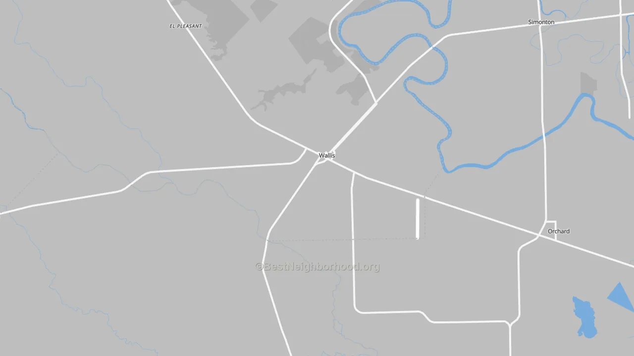 Transit Grade map of Wallis, TX