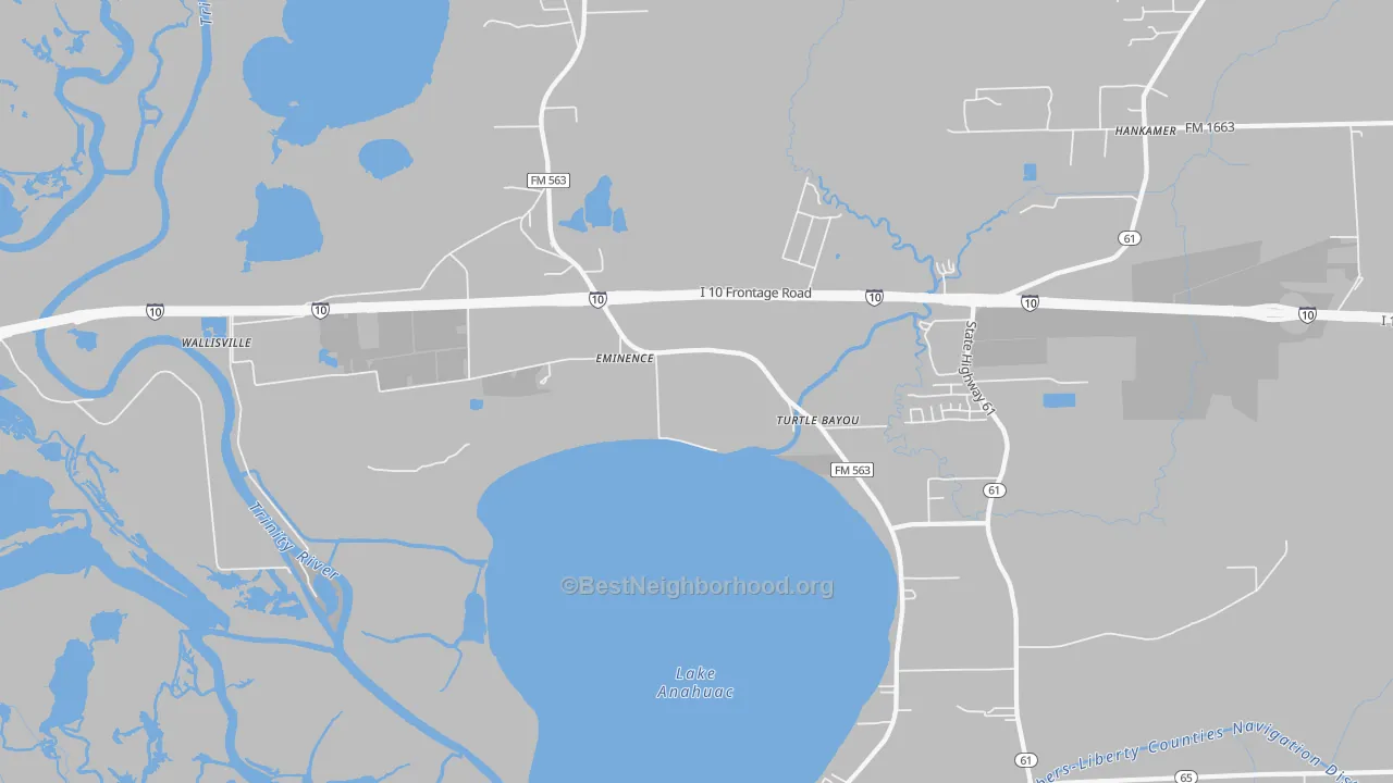Transit Grade map of Wallisville, TX