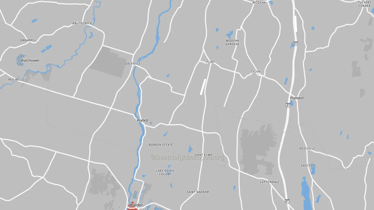 Transit Grade map of Wallkill, NY