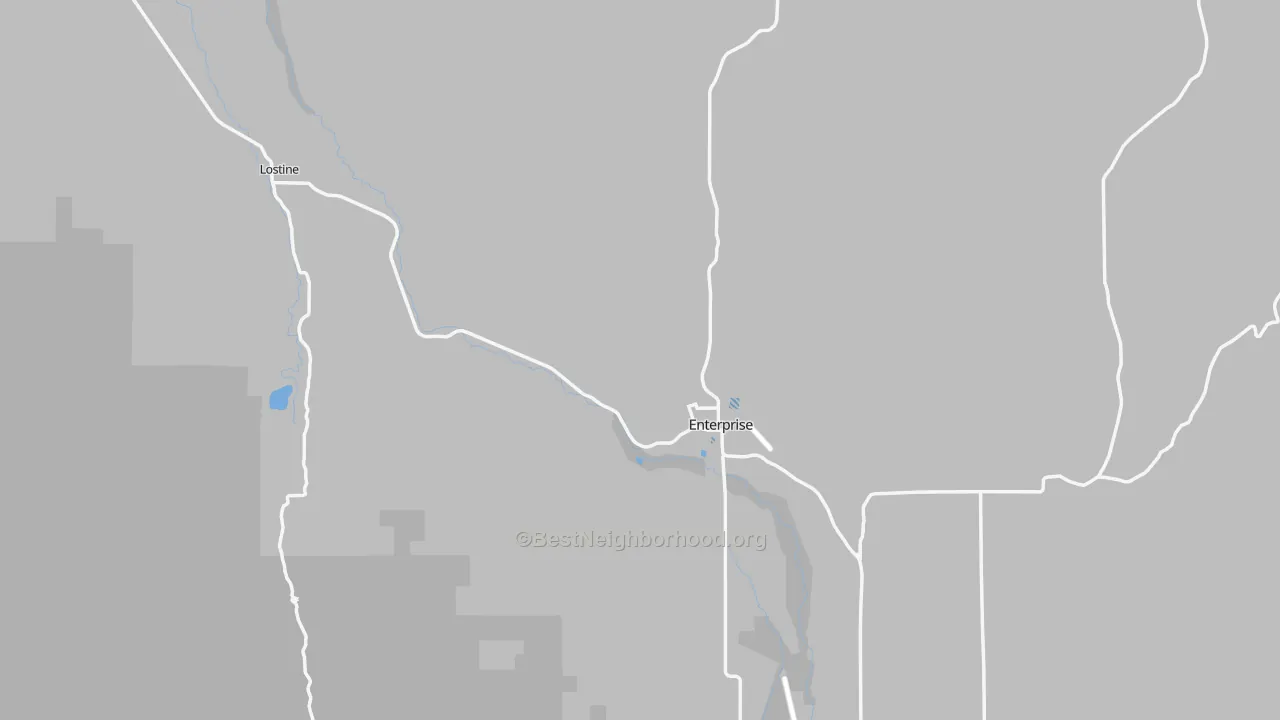 Transit Grade map of Wallowa County, OR