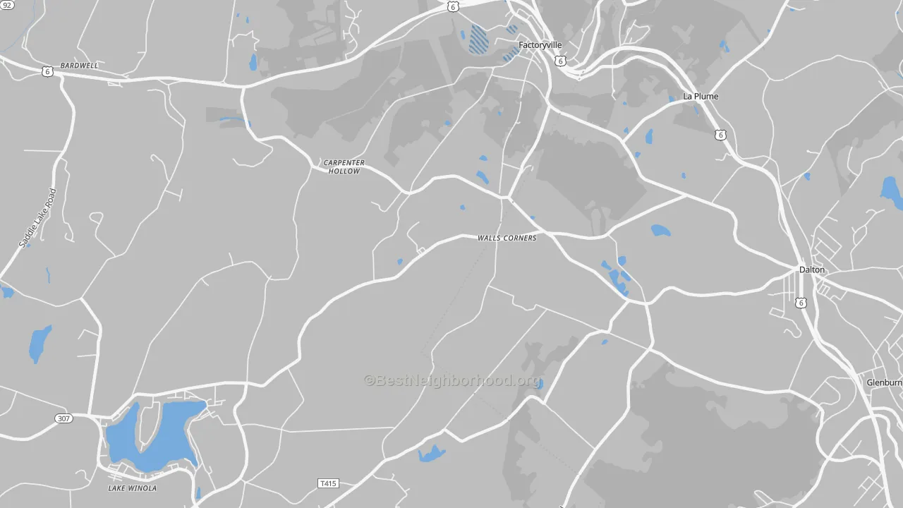 Transit Grade map of Walls Corners, PA