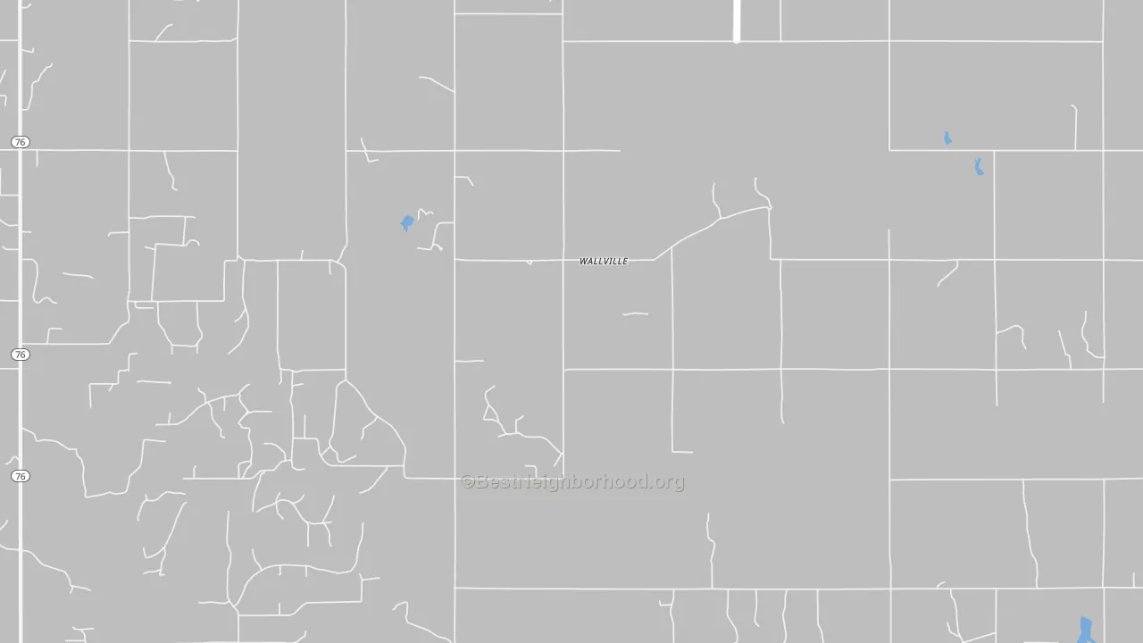 Transit Grade map of Wallville, OK