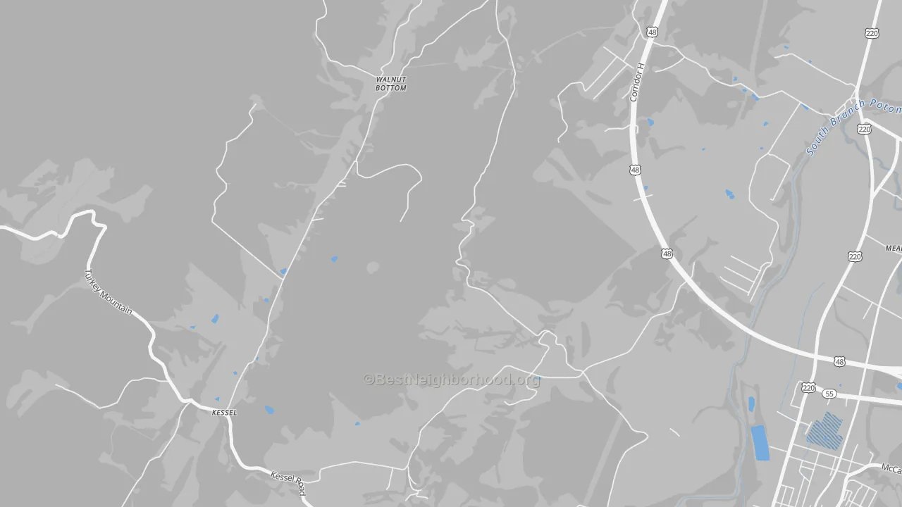 Transit Grade map of Walnut Bottom, WV