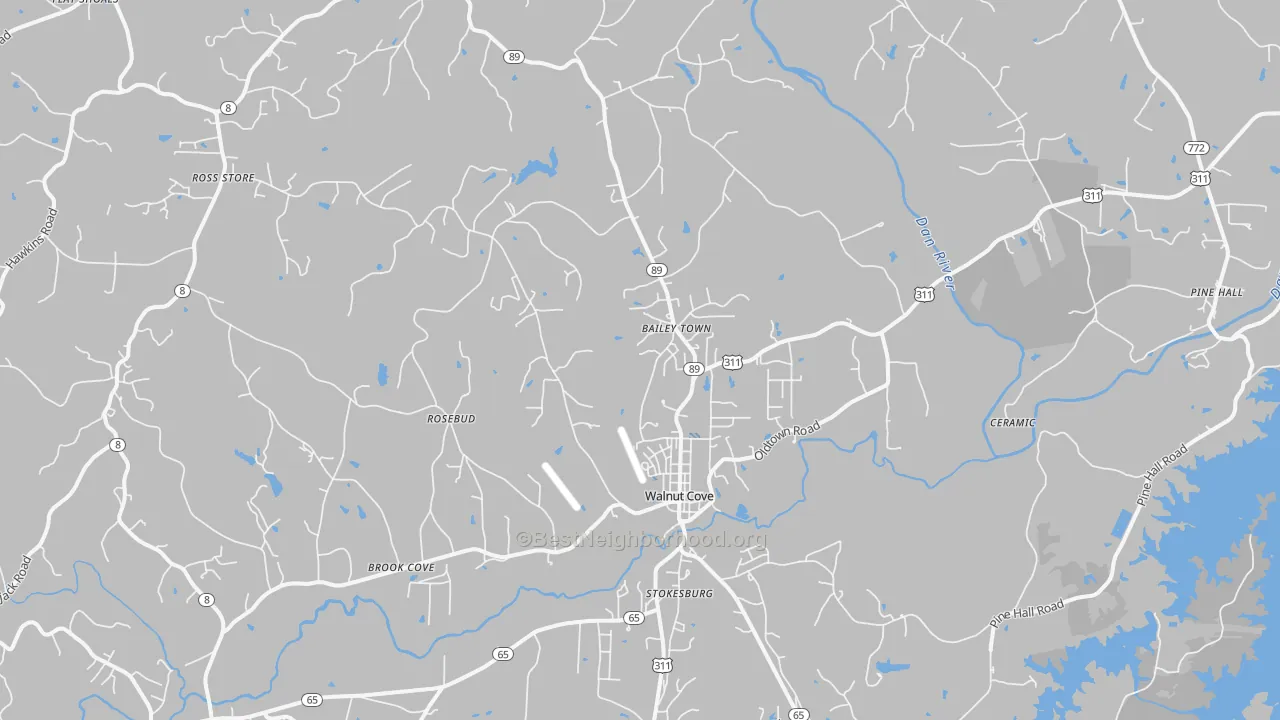 Transit Grade map of Walnut Cove, NC