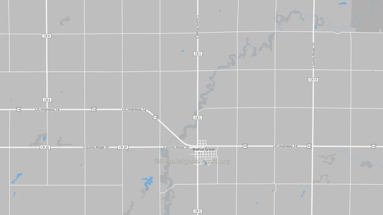 Transit Grade map of Walnut Grove, MN