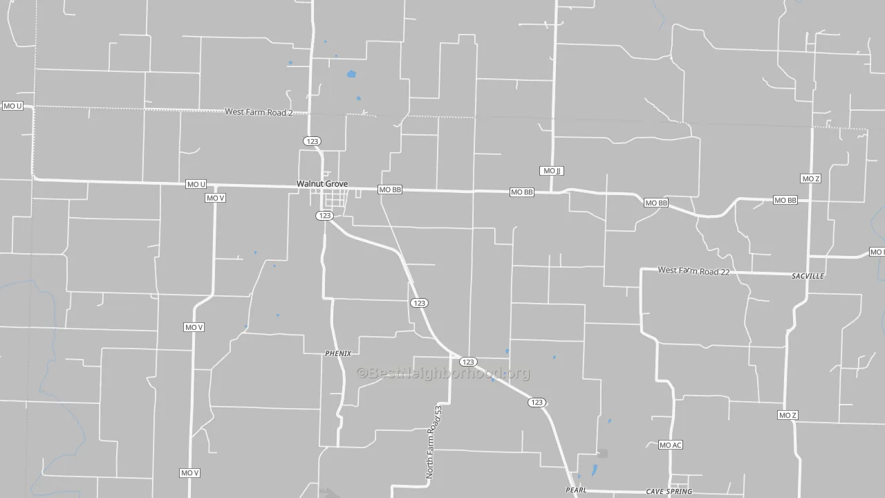 Transit Grade map of Walnut Grove, MO