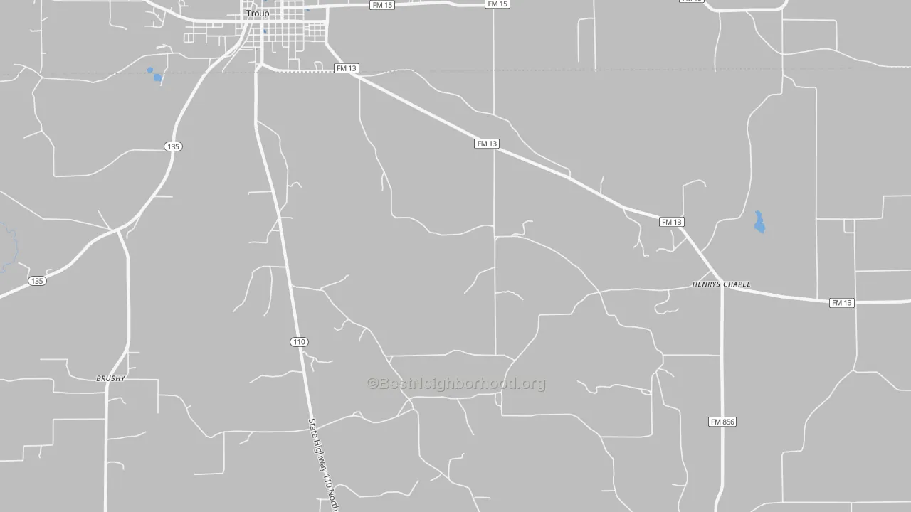 Transit Grade map of Walnut Grove, TX
