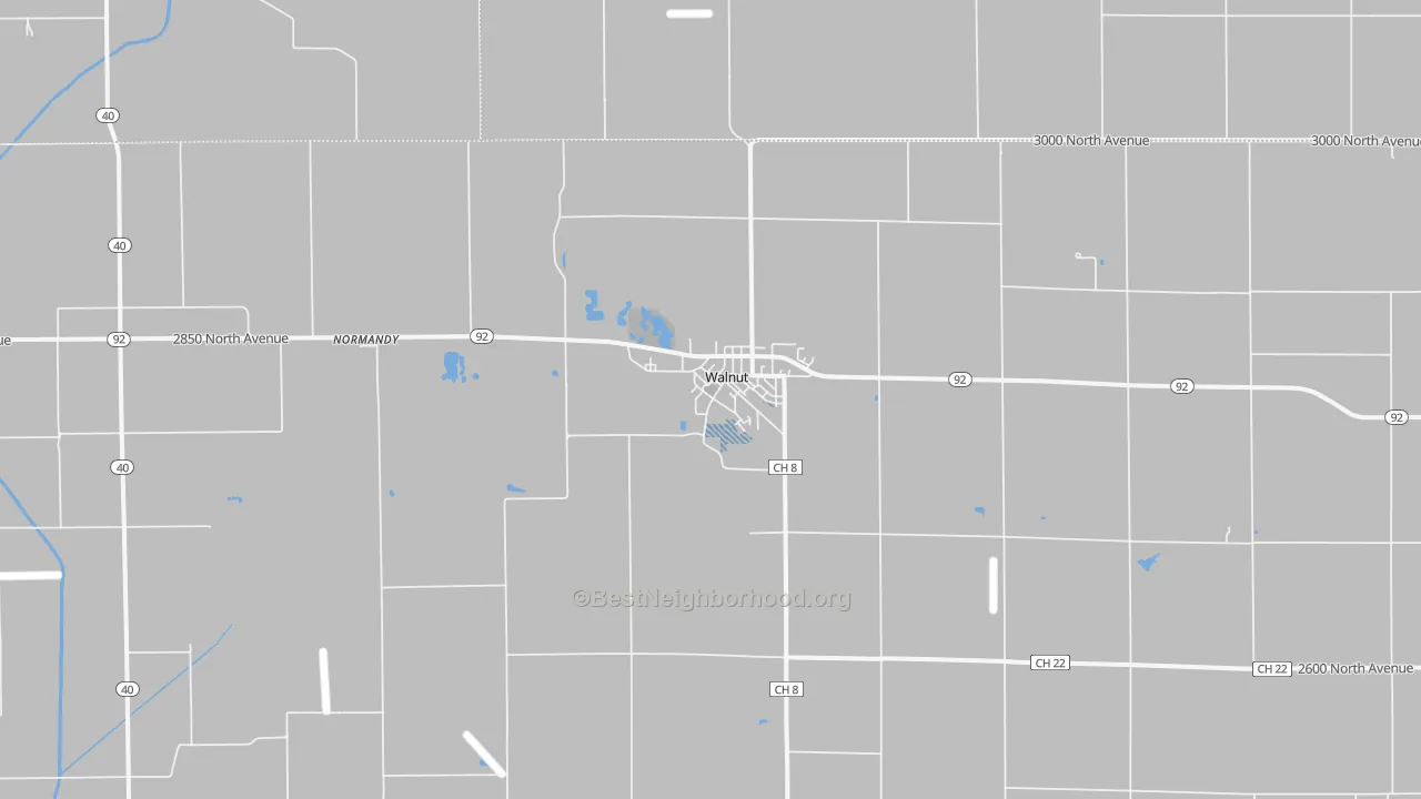 Transit Grade map of Walnut, IL