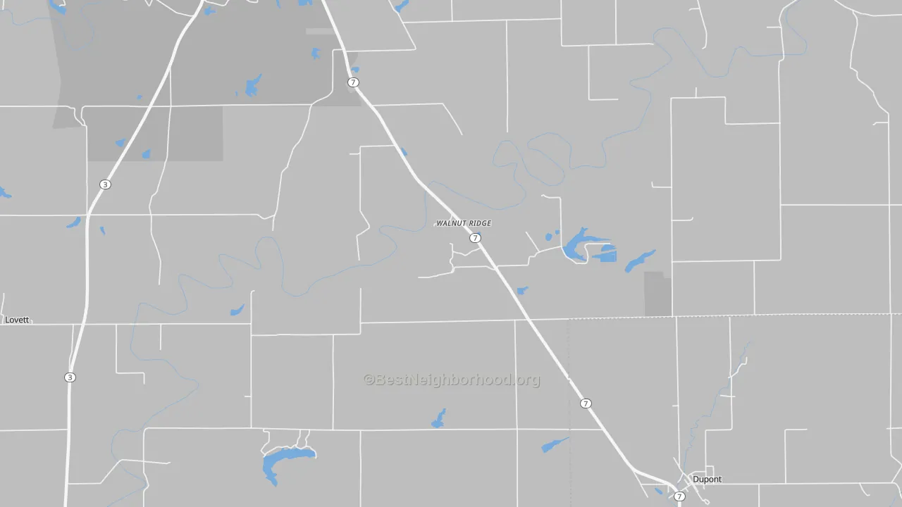 Transit Grade map of Walnut Ridge, IN